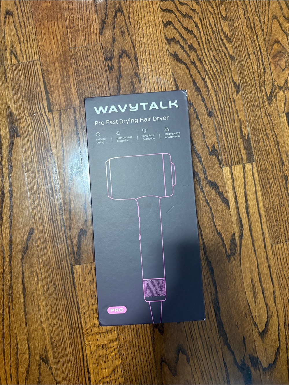 Pro Fast Drying Hair Dryer - Black with Pink Accents